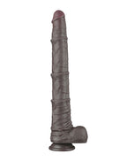 LoveToy - Nature Cock - 16" Dual Layered Bendable Cock XXL - Zwart