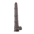 LoveToy - Nature Cock - 16" Dual Layered Bendable Cock XXL - Zwart