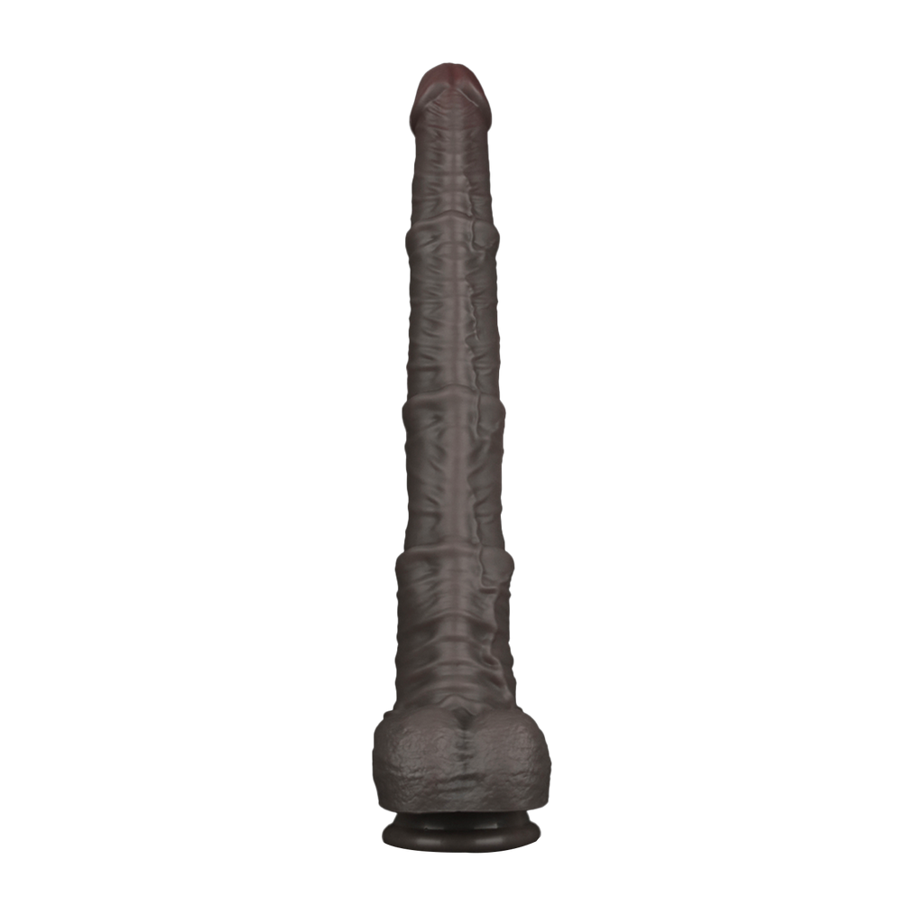 LoveToy - Nature Cock - 16" Dual Layered Bendable Cock XXL - Zwart