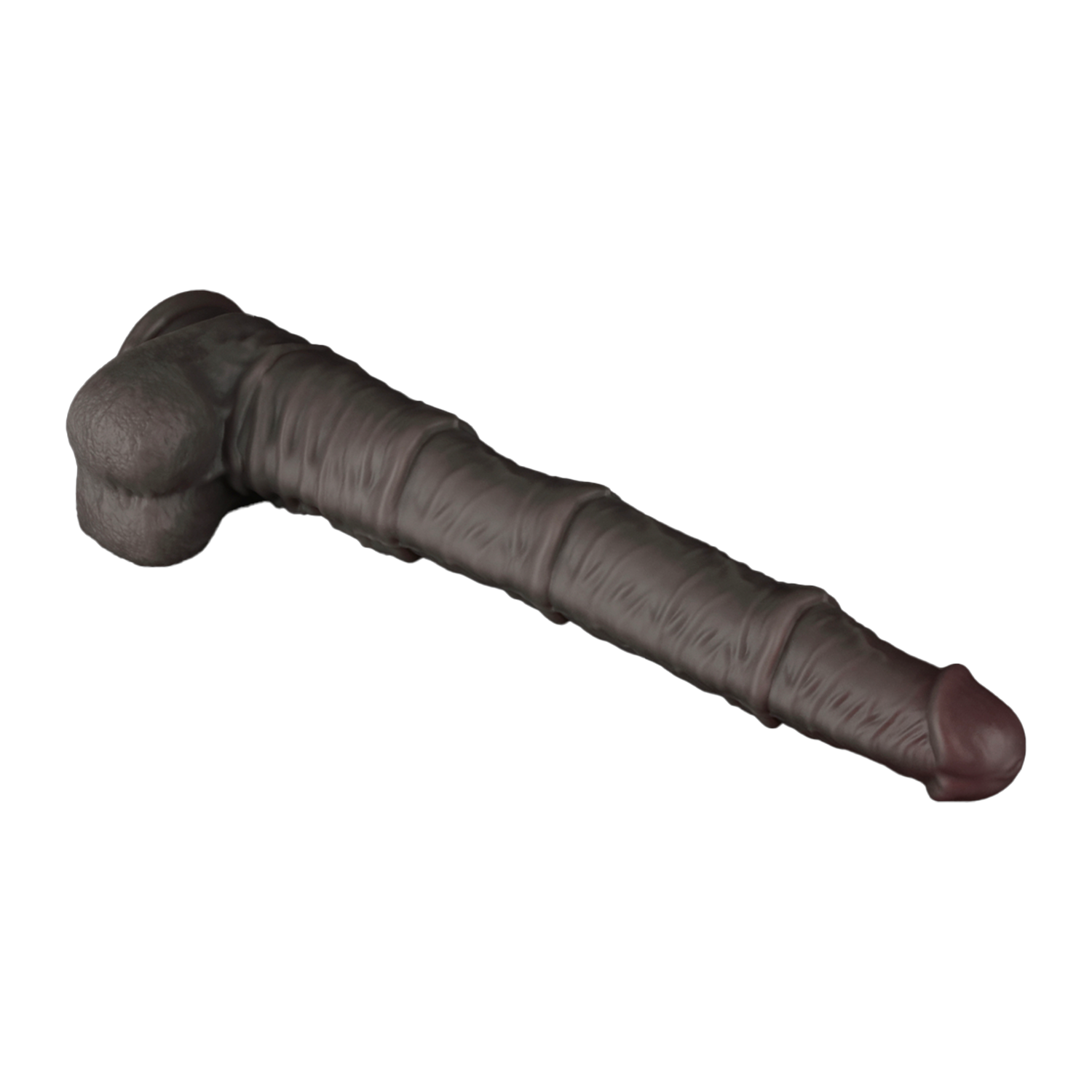 LoveToy - Nature Cock - 16" Dual Layered Bendable Cock XXL - Zwart