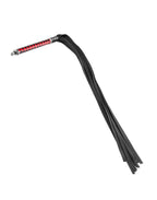 RISE - Lange Flogger (zachte staarten) - Zwart/Rood