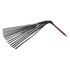 RISE - Lange Flogger (zachte staarten) - Zwart/Rood