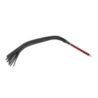 RISE - Lange Flogger (Harde Staarten) - Zwart/Rood