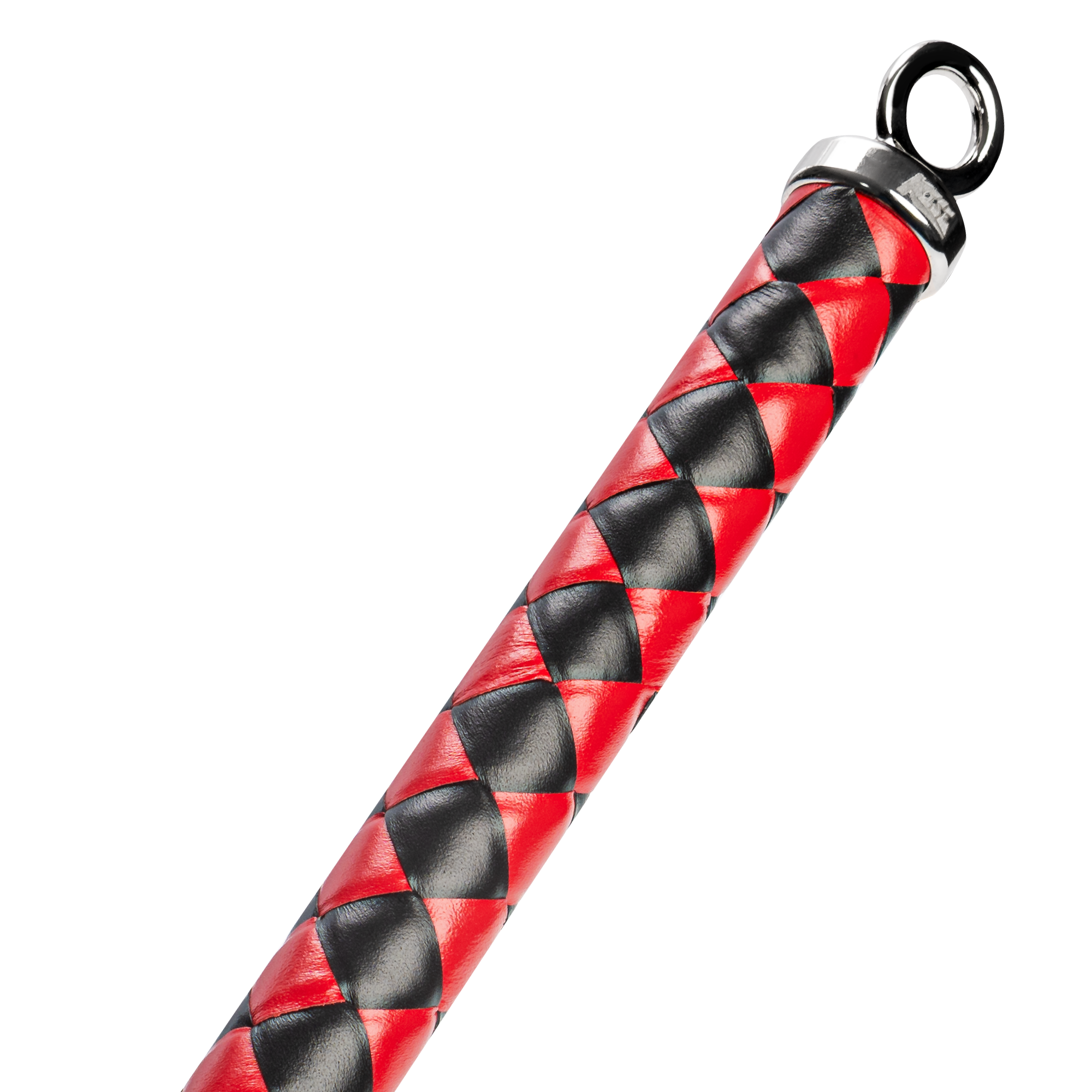 RISE - Lange Flogger (Harde Staarten) - Zwart/Rood