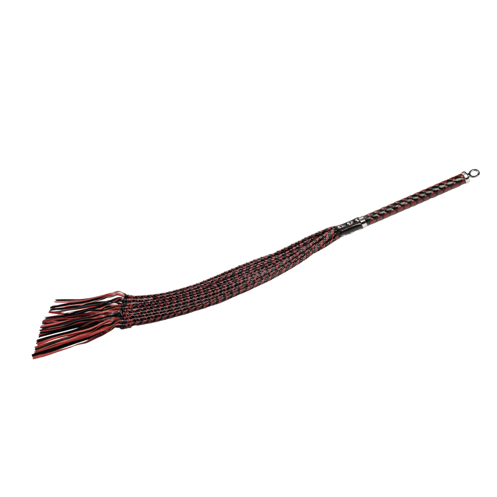 RISE - Thicker Cat O. Nine Whip - Zwart/Wijnrood