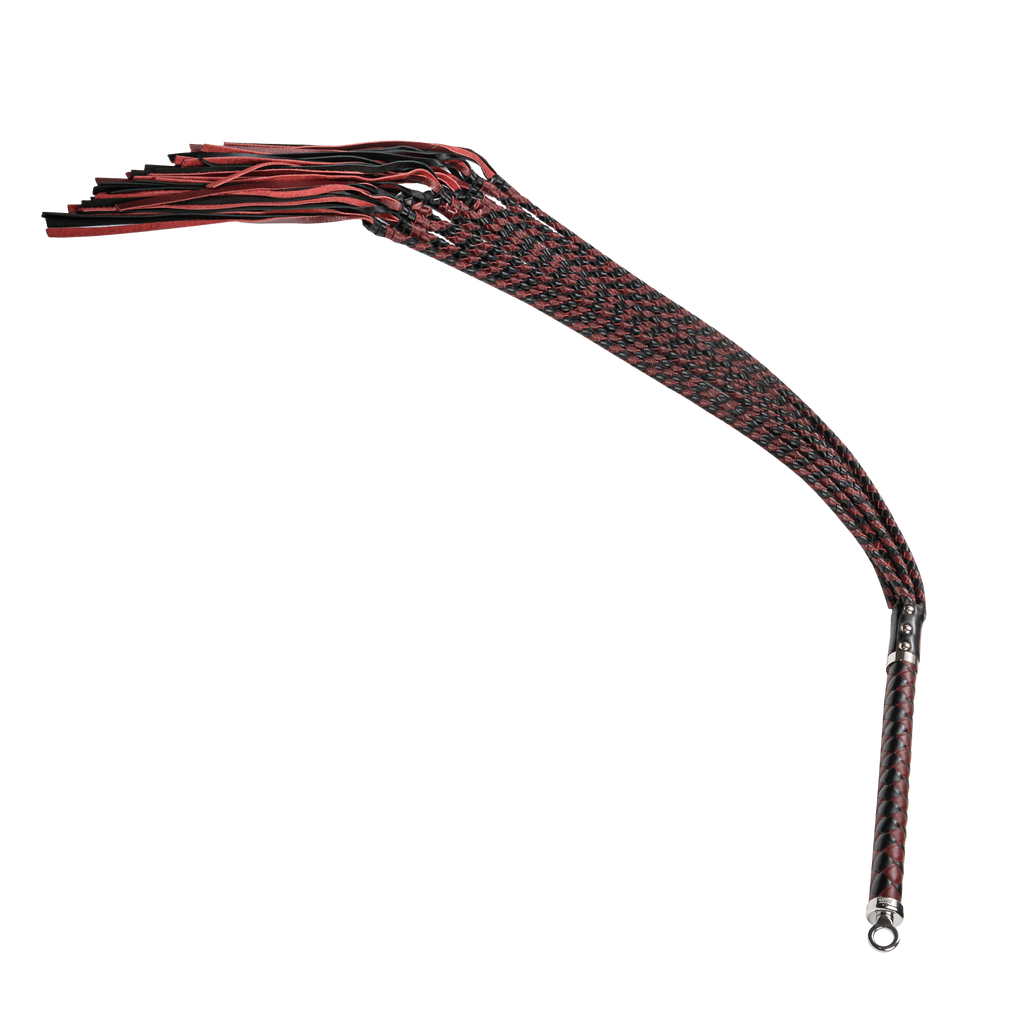 RISE - Thicker Cat O. Nine Whip - Zwart/Wijnrood