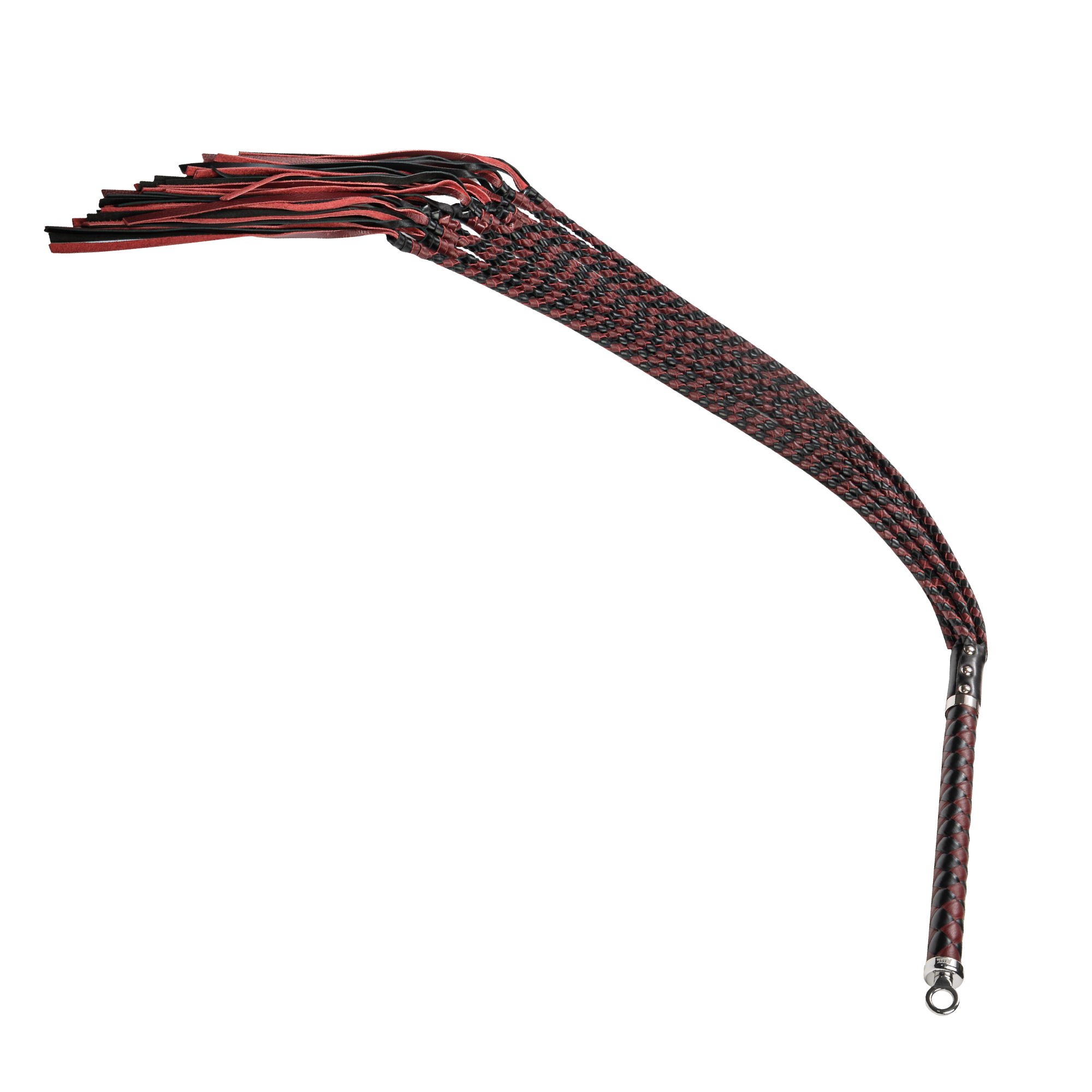 RISE - Thicker Cat O. Nine Whip - Zwart/Wijnrood