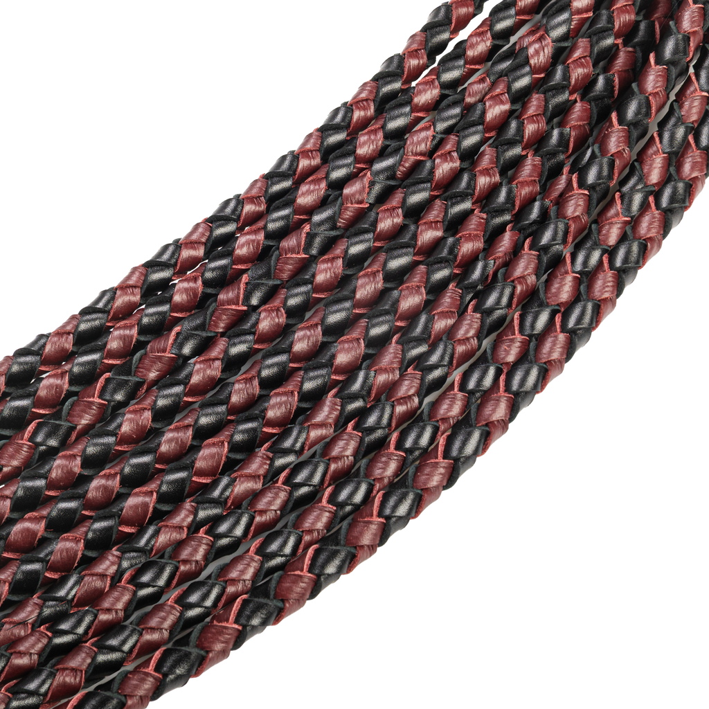 RISE - Thicker Cat O. Nine Whip - Zwart/Wijnrood