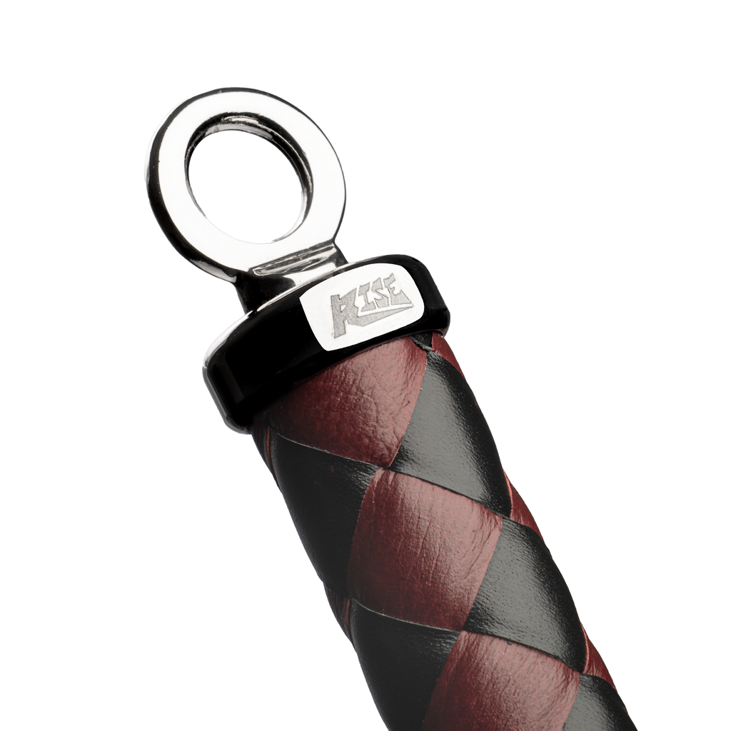 RISE - Thicker Cat O. Nine Whip - Zwart/Wijnrood