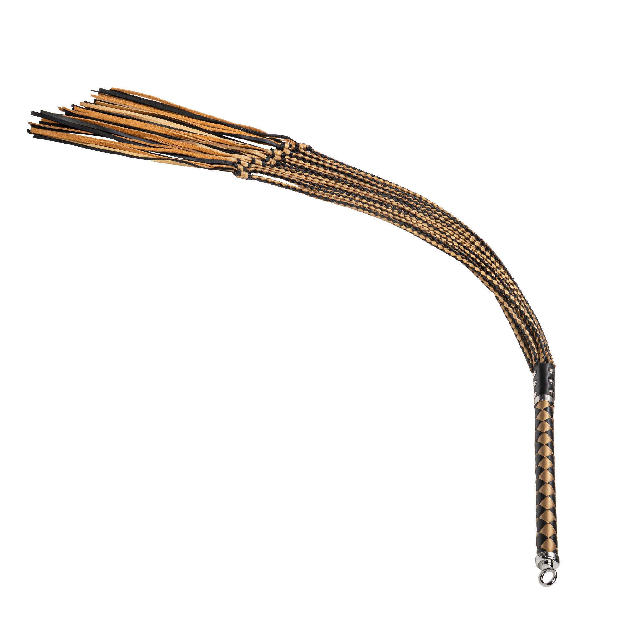 RISE - Thick Cat O. Nine Whip - Zwart/Goud