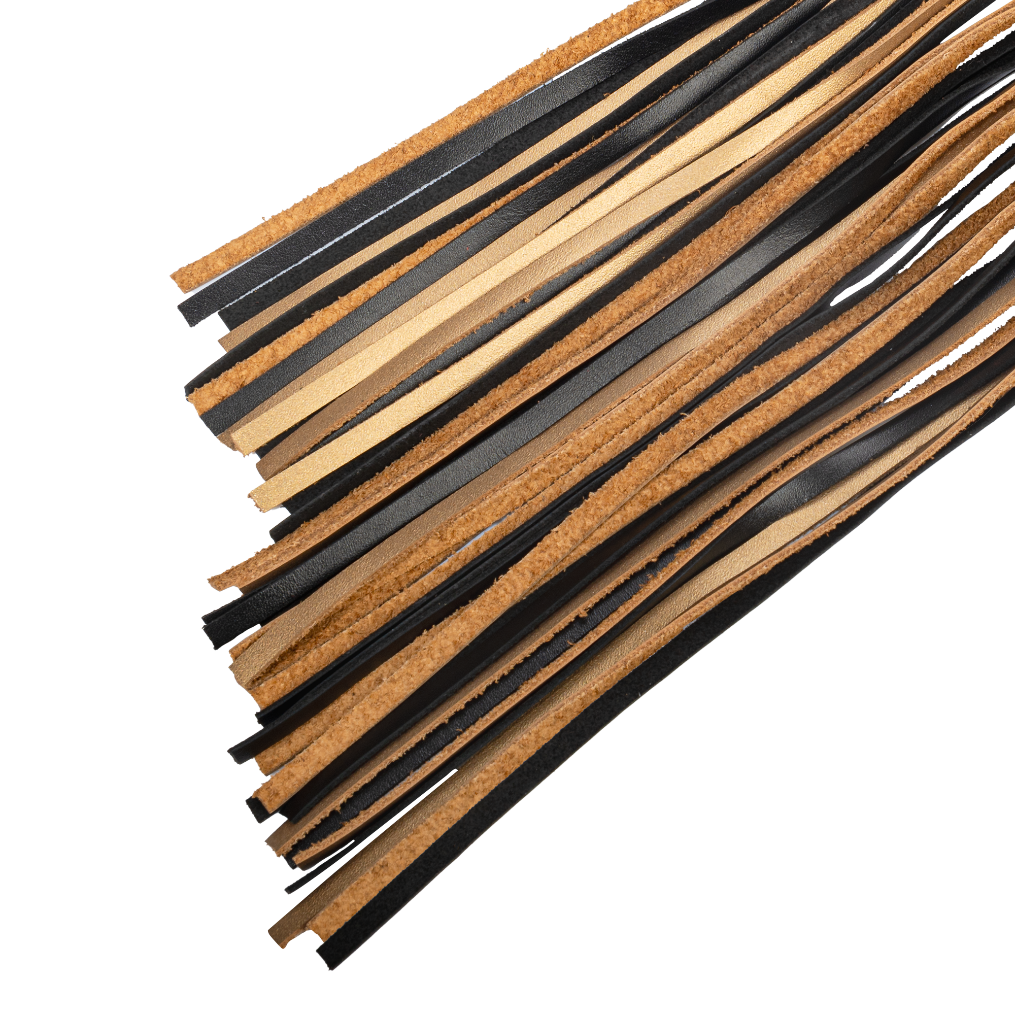 RISE - Thick Cat O. Nine Whip - Zwart/Goud