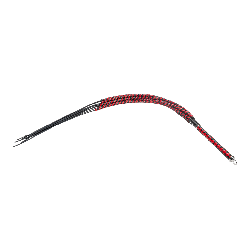 RISE - Heavy Cat O. Nine Whip - Zwart/Rood