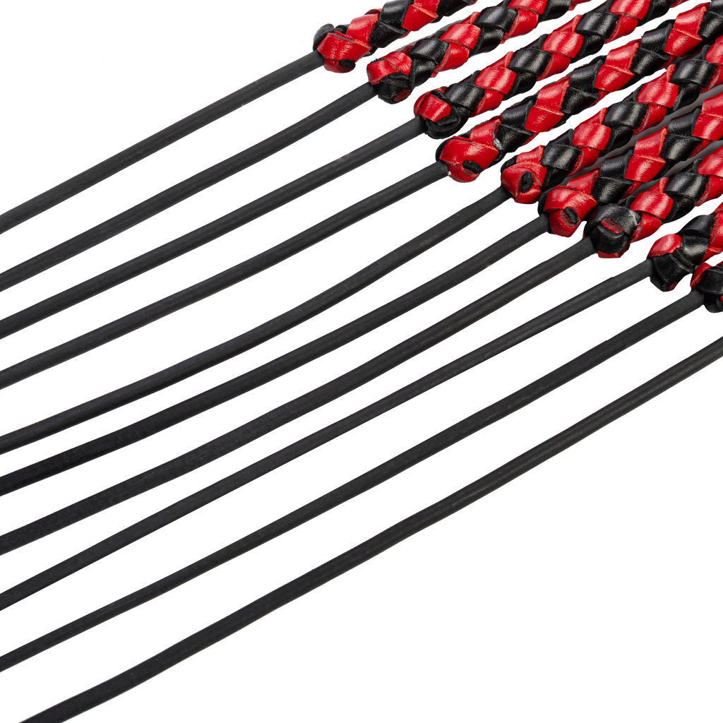 RISE - Heavy Cat O. Nine Whip - Zwart/Rood