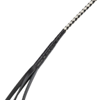 RISE - 120cm Bull Whip - Zwart/Wit