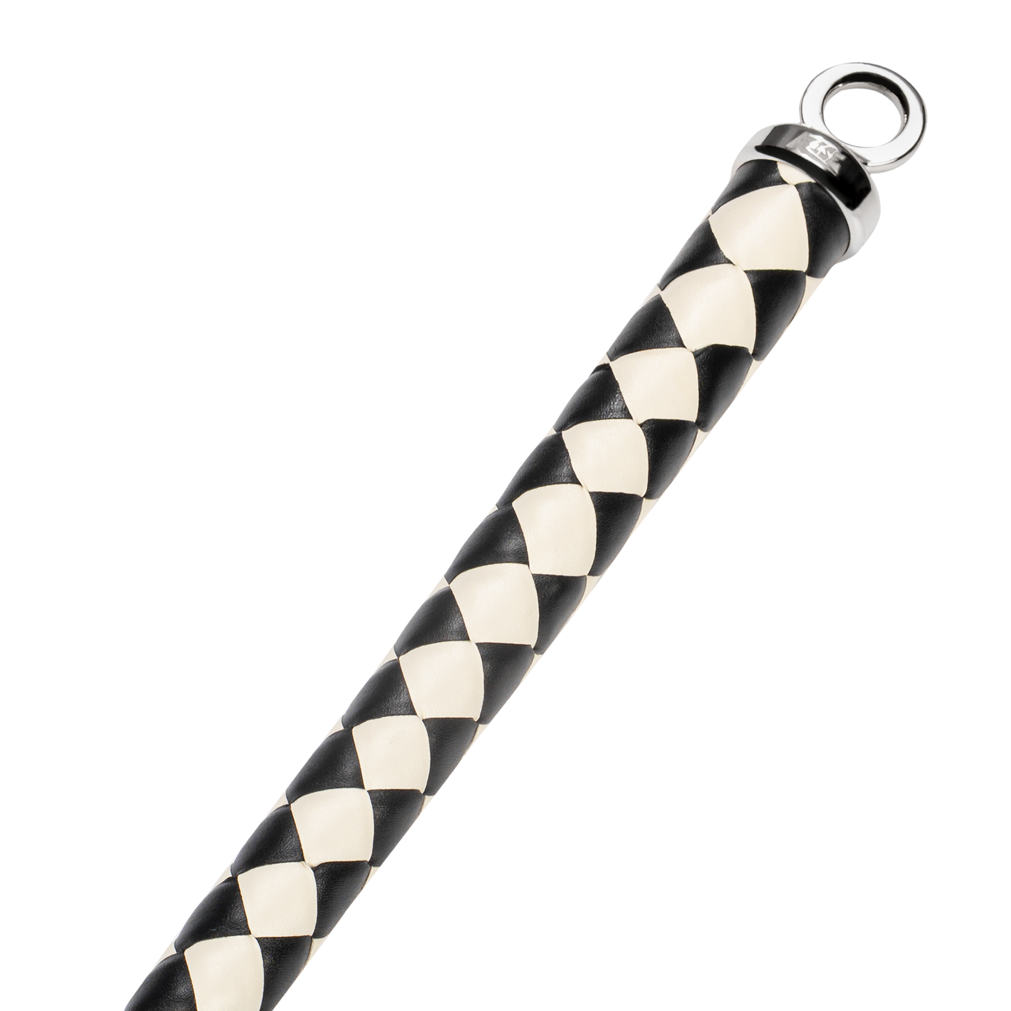 RISE - 120cm Bull Whip - Zwart/Wit