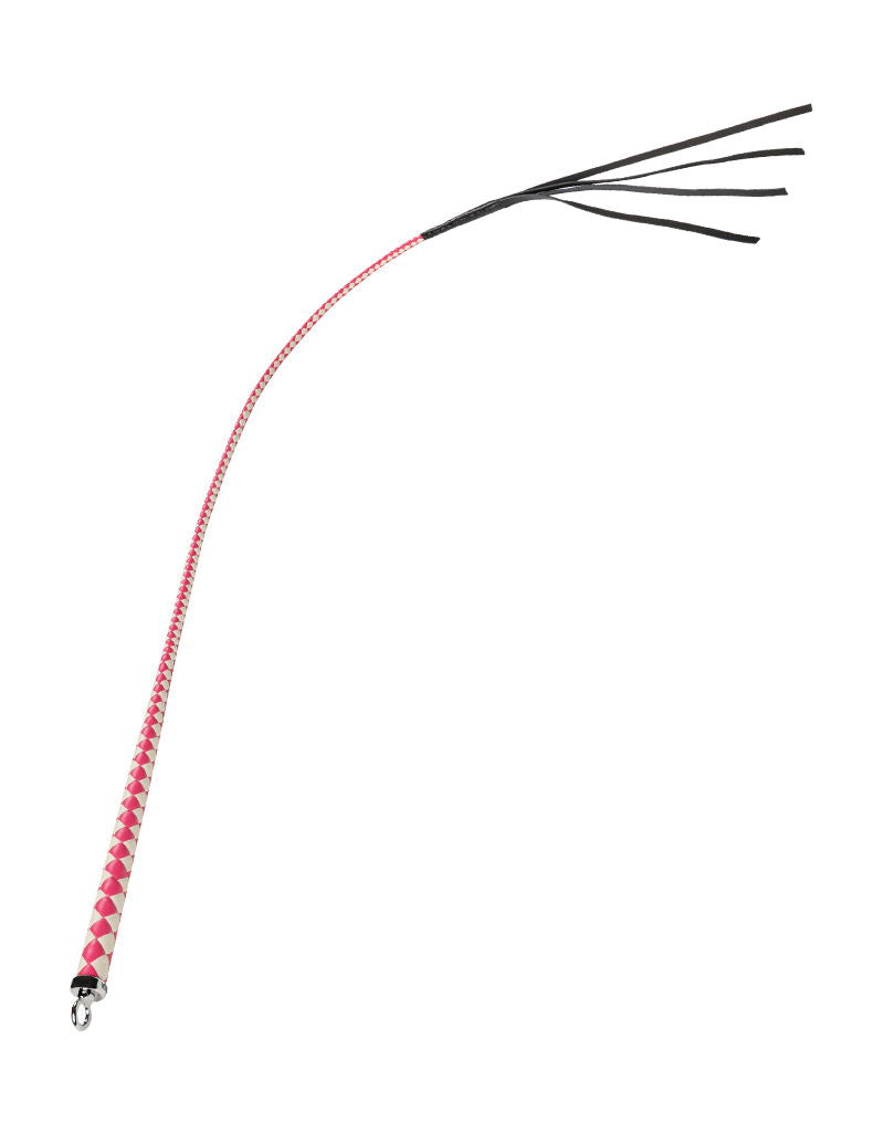 RISE - 120cm Bull Whip - Roze/Wit