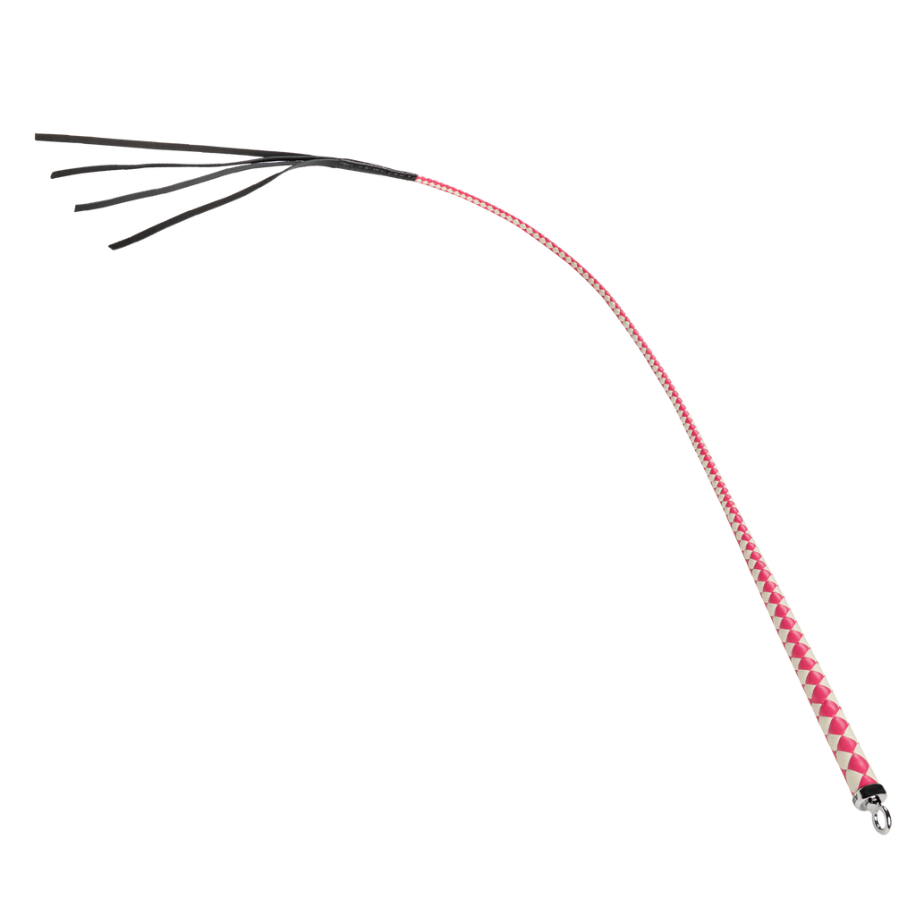 RISE - 120cm Bull Whip - Roze/Wit