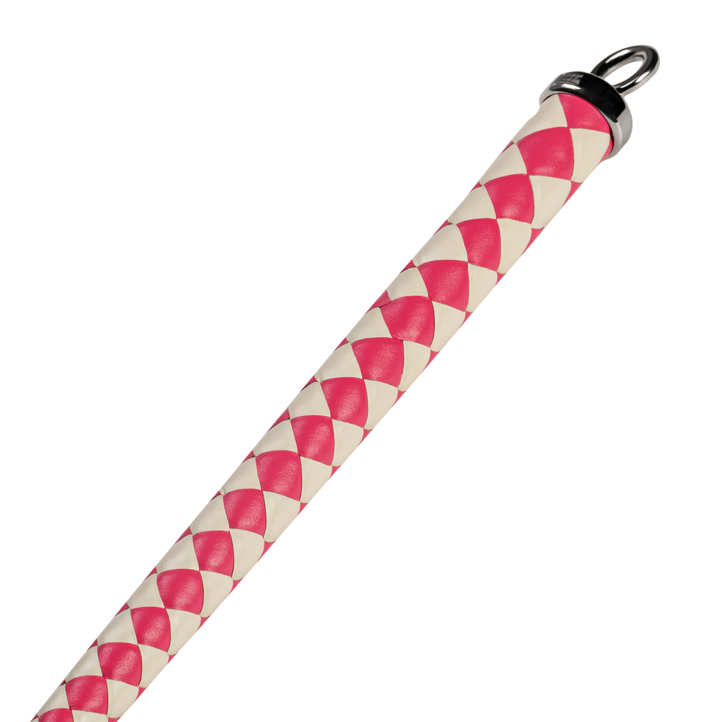 RISE - 120cm Bull Whip - Roze/Wit