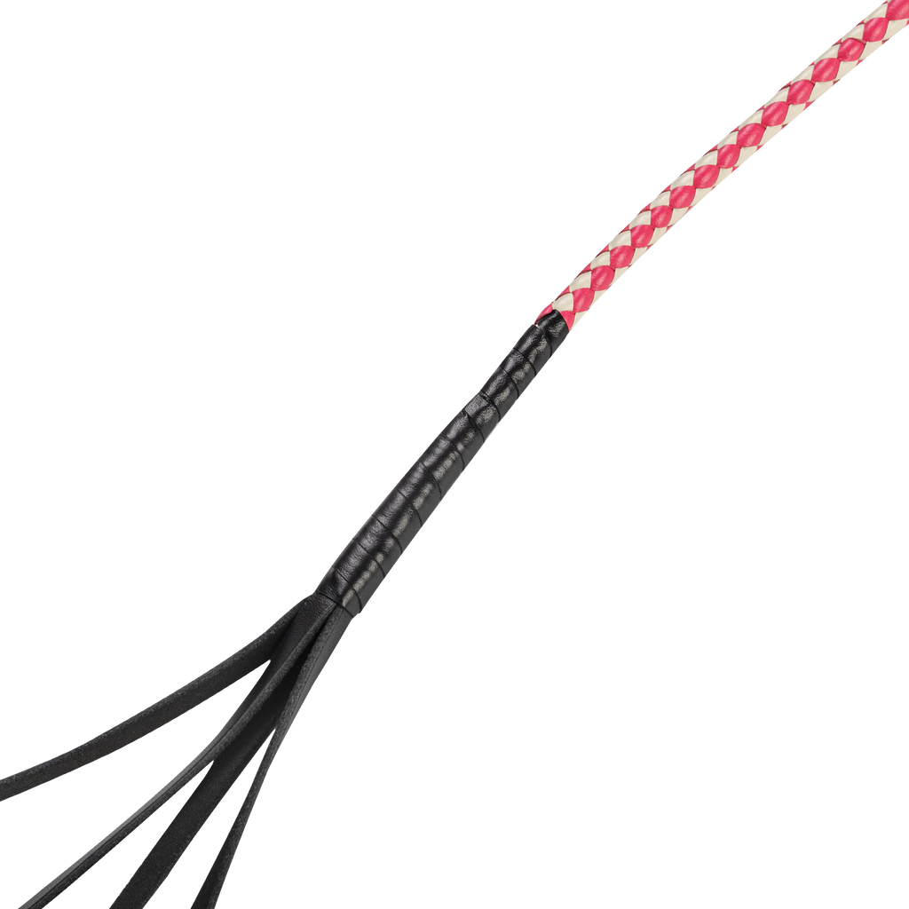 RISE - 120cm Bull Whip - Roze/Wit