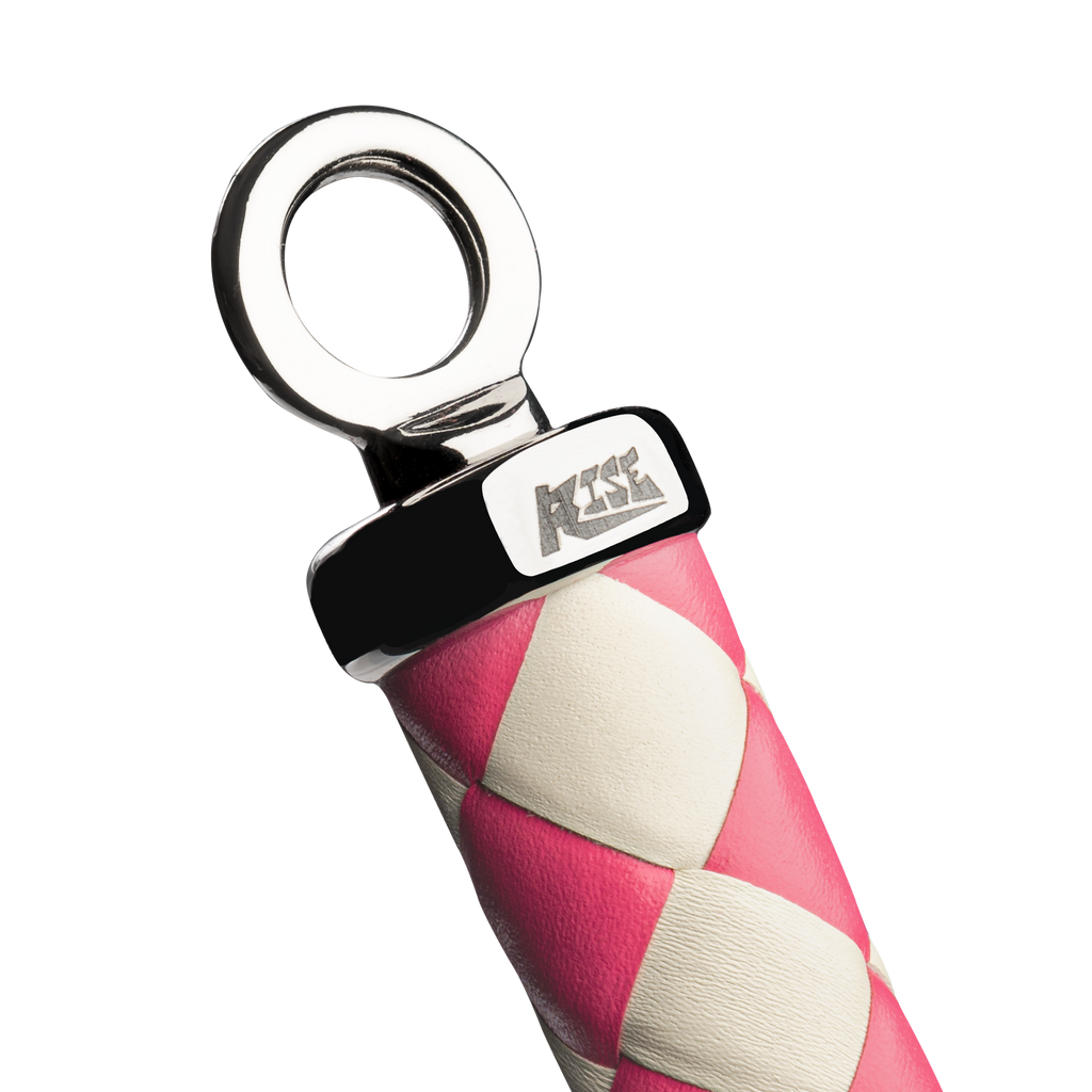 RISE - 120cm Bull Whip - Roze/Wit