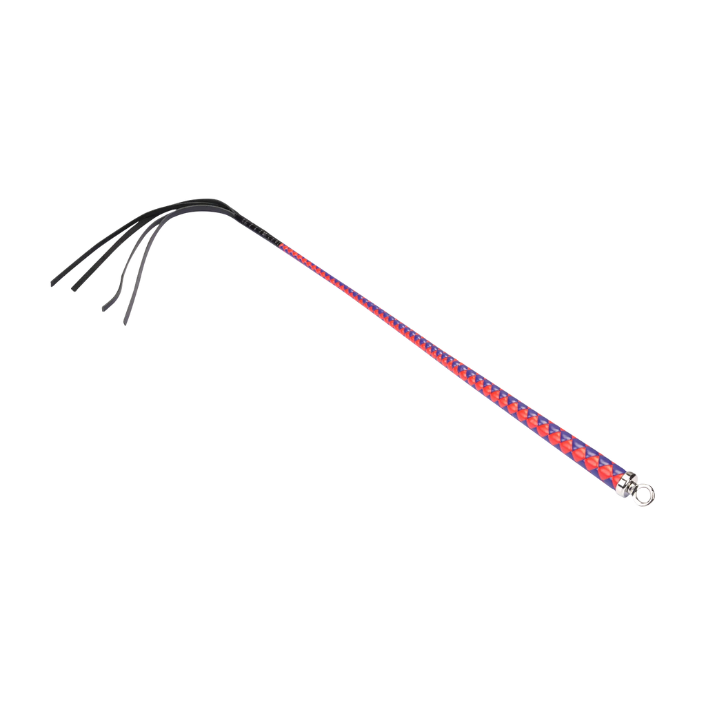 RISE - 90cm Bull Whip - Rood/Blauw