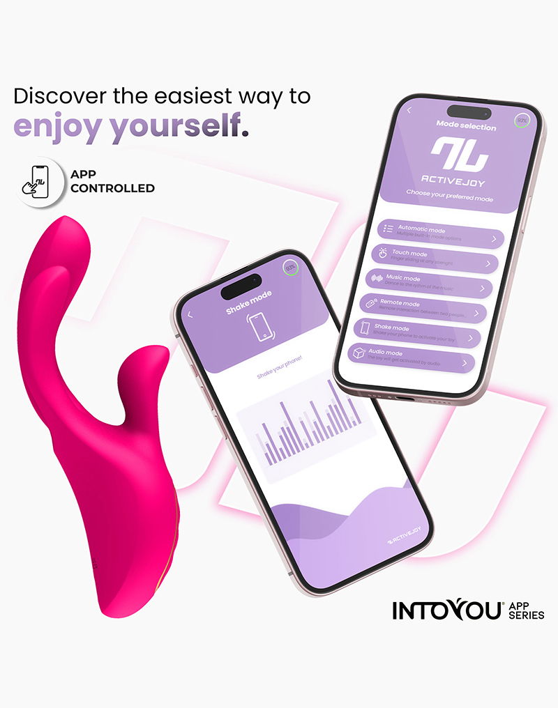 IY - Derek - Vibrator met vingerbeweging, 3 motoren, App-bediening - Roze
