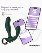 IY - Greeny - Prostaatmassager met vinger wiggling, App Controlled - Groen