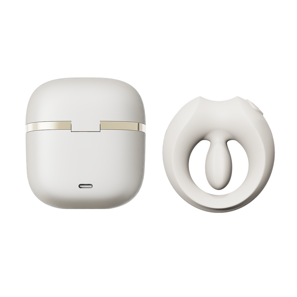 ZALO- Apis - Vibrerende Ring voor Koppels, App Bediend - Ivoor Wit