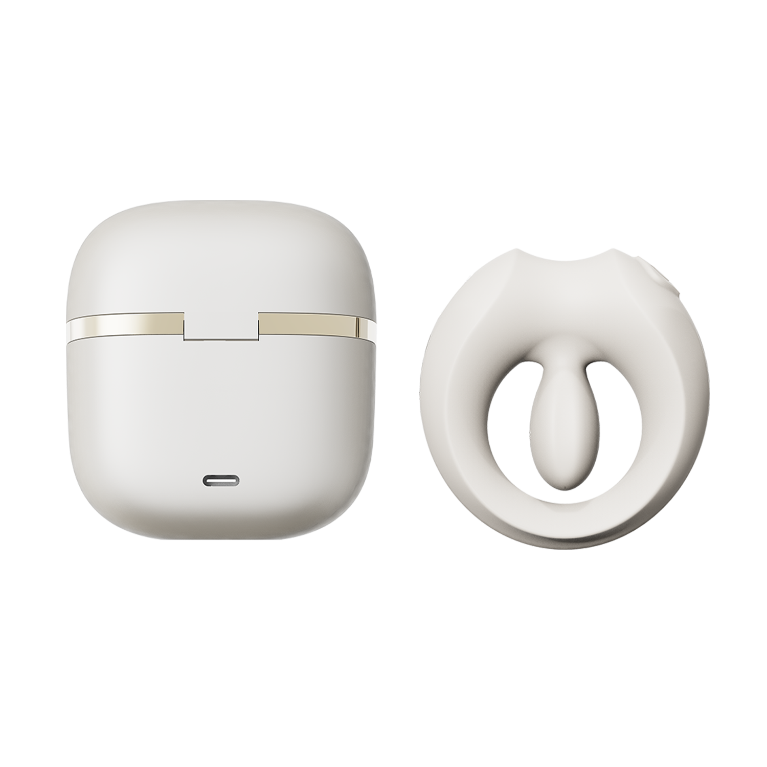 ZALO- Apis - Vibrerende Ring voor Koppels, App Bediend - Ivoor Wit