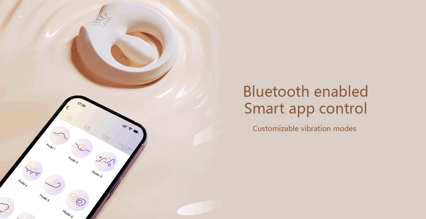ZALO - Apis - Vibrerende koppelring, App Controlled - Obsidian Zwart