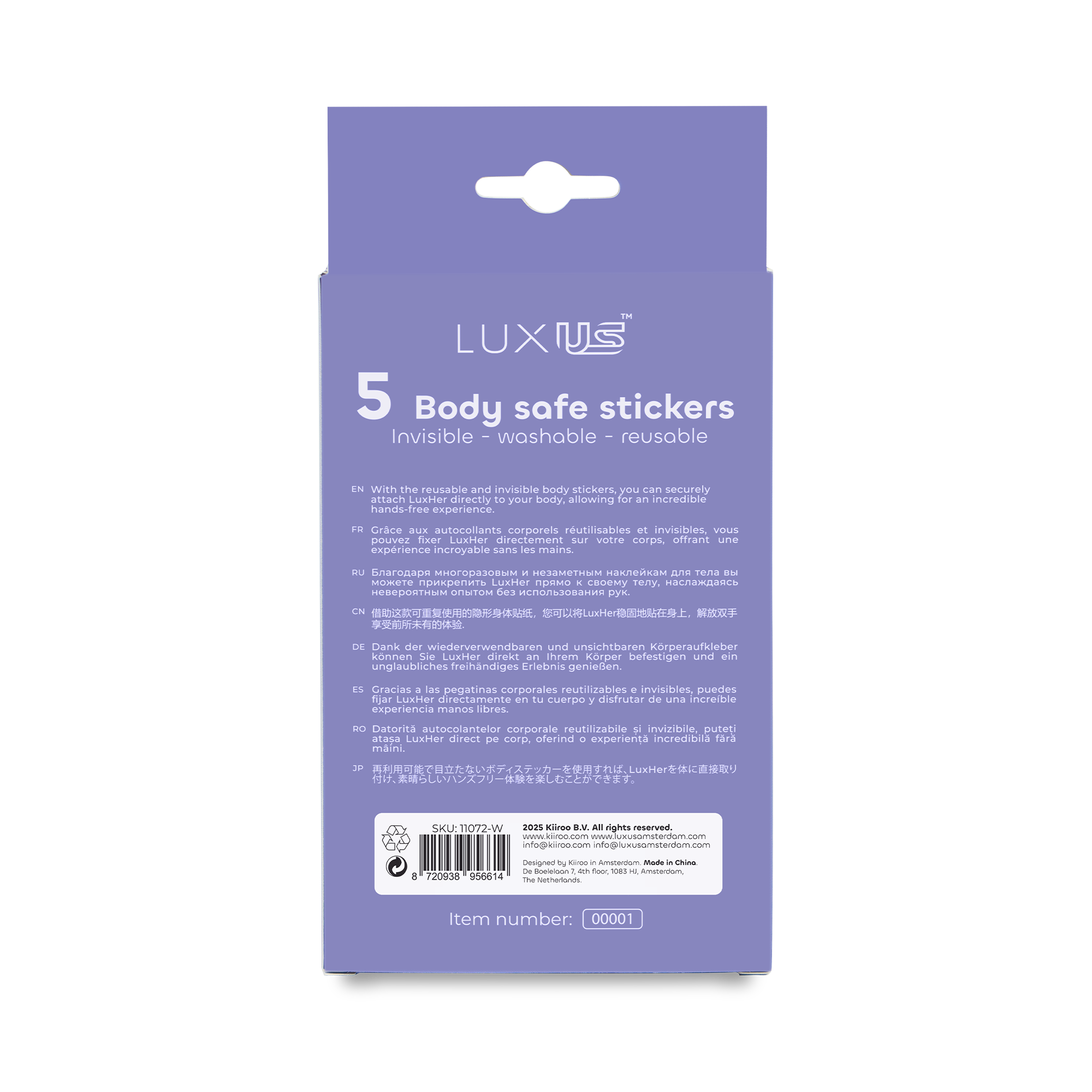 LUXUS – Zelfklevende Stickers – Set van 5 stuks – Transparant