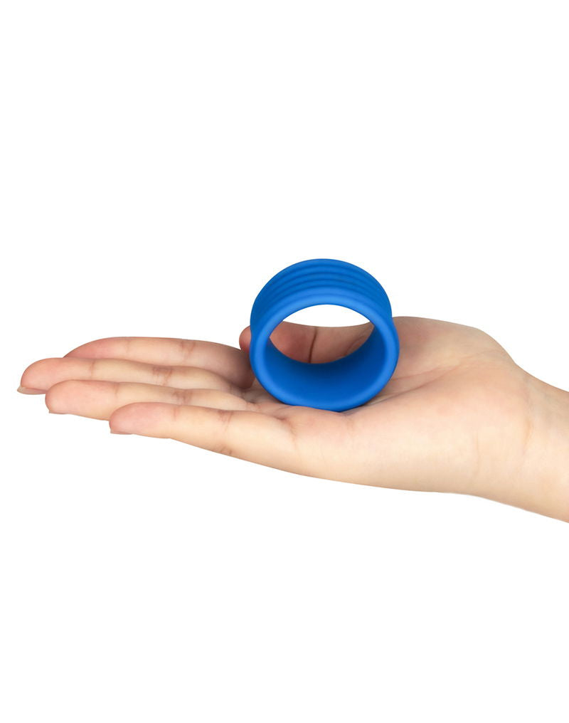 LoveToy - Pinnacle Pro - Deep Rib Grip Ring - Blauw