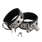 Rimba - Leren voetboeien met metaal en hangslot
