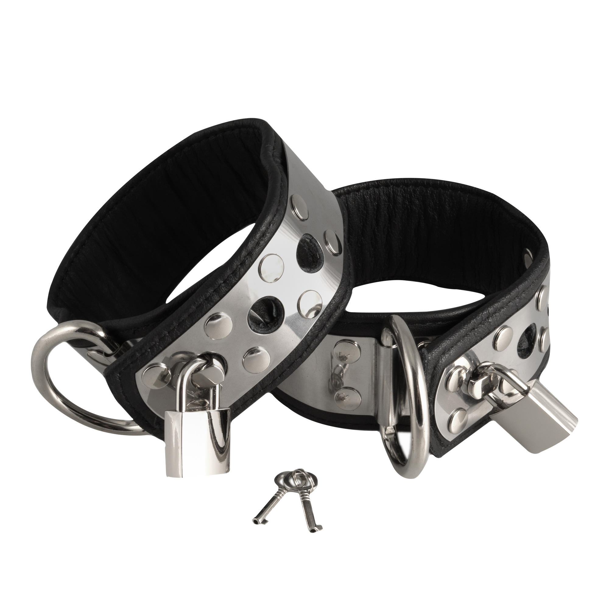 Rimba - Leren voetboeien met metaal en hangslot