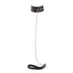 Rimba - Halsband met studs en hondenketting, verstelbaar met gesp.