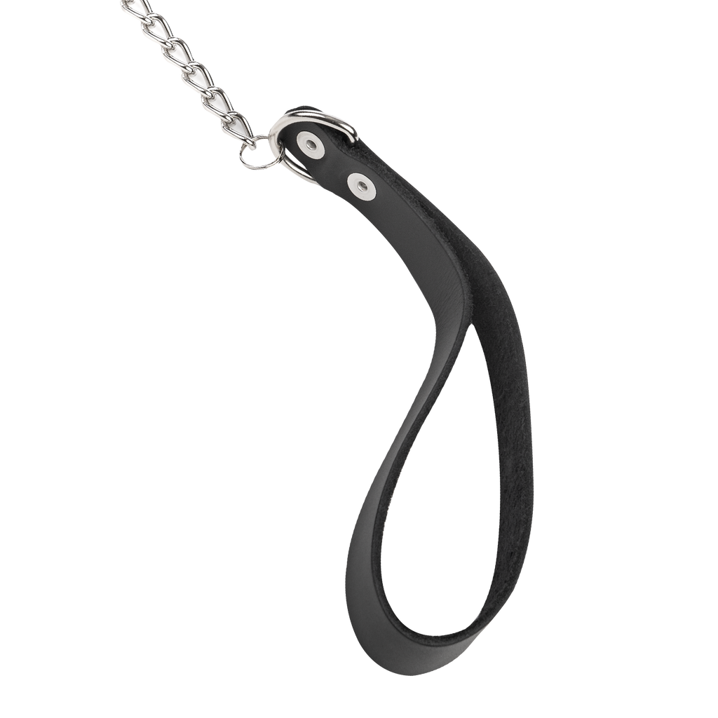 Rimba - Halsband met studs en hondenketting, verstelbaar met gesp.