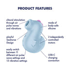 Satisfyer - Sea Pony - Luchtpulsvibrator - Blauw