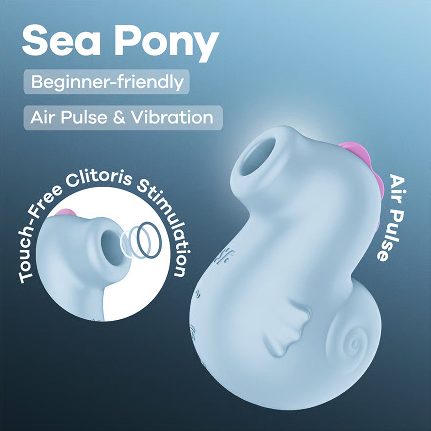 Satisfyer - Sea Pony - Luchtpulsvibrator - Blauw