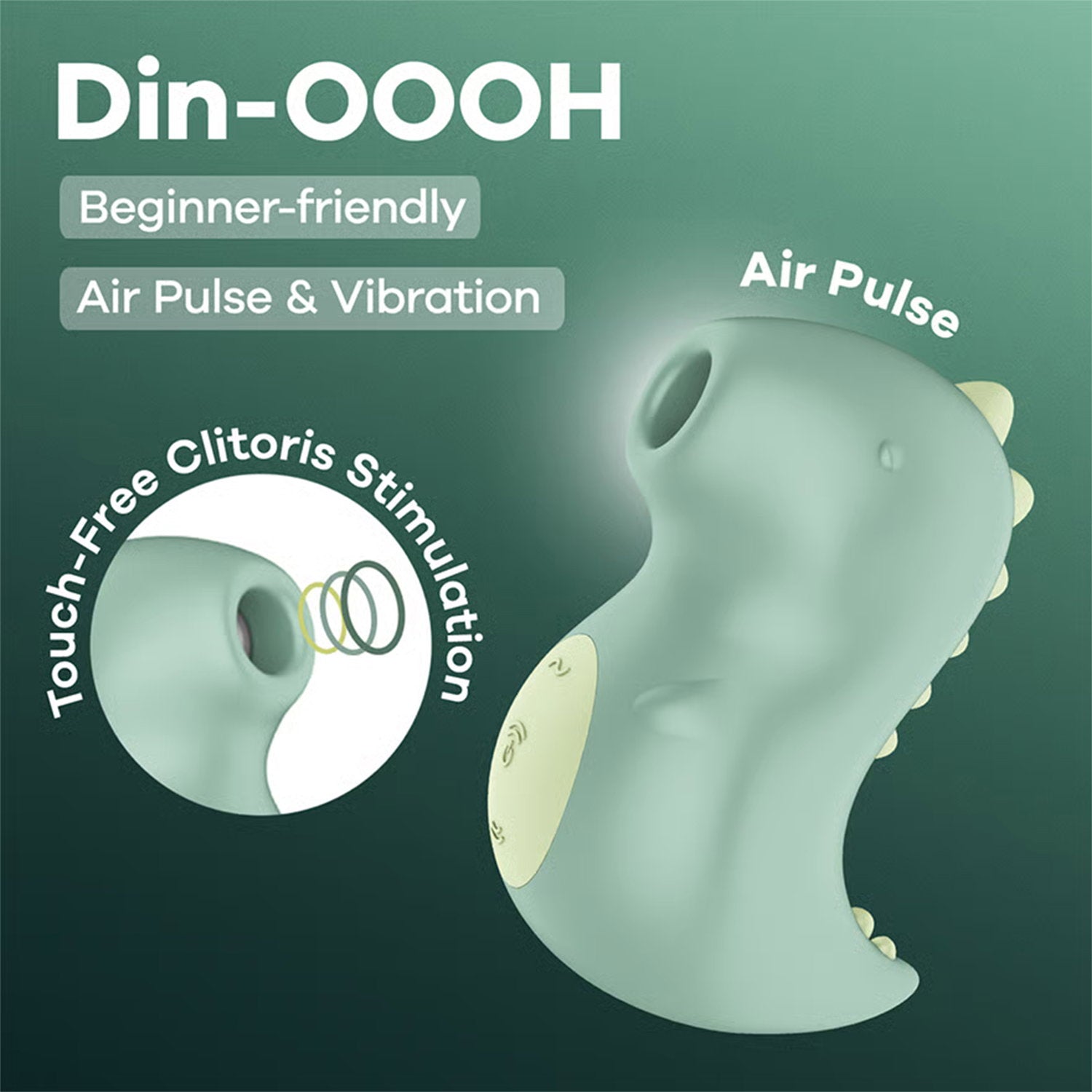 Satisfyer - Din-OOOH - Luchtpulsvibrator - Groen