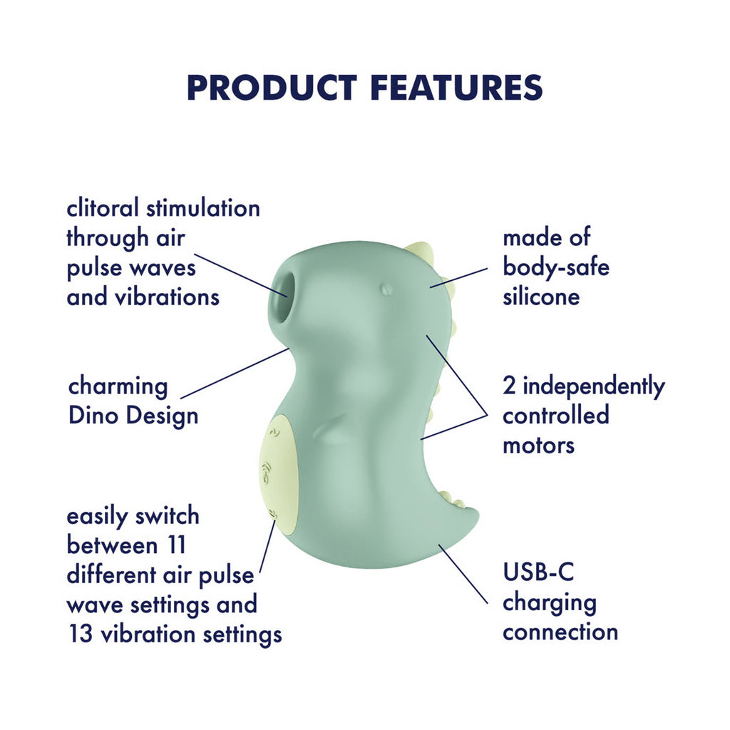 Satisfyer - Din-OOOH - Luchtpulsvibrator - Groen