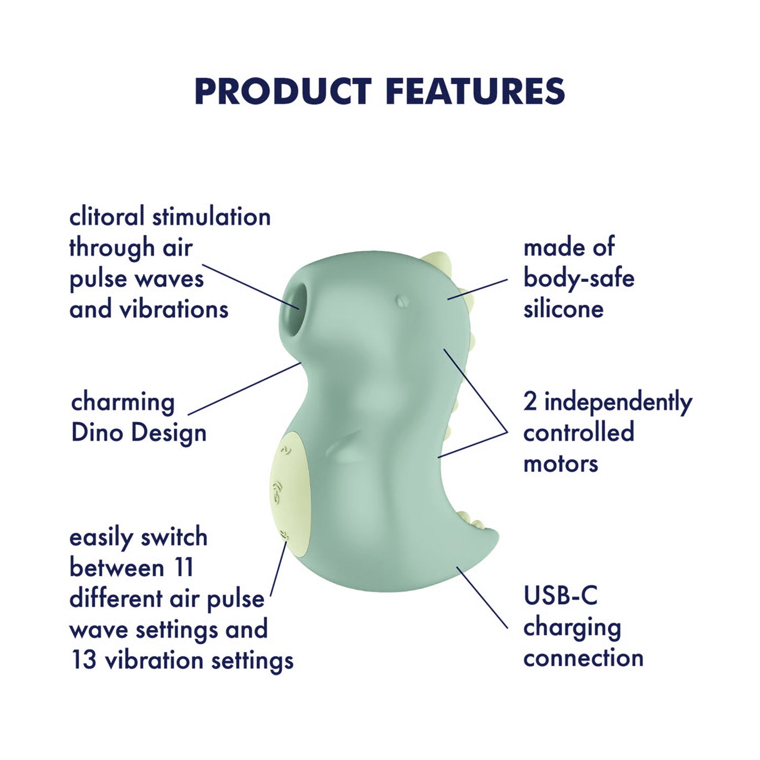 Satisfyer - Din-OOOH - Luchtpulsvibrator - Groen