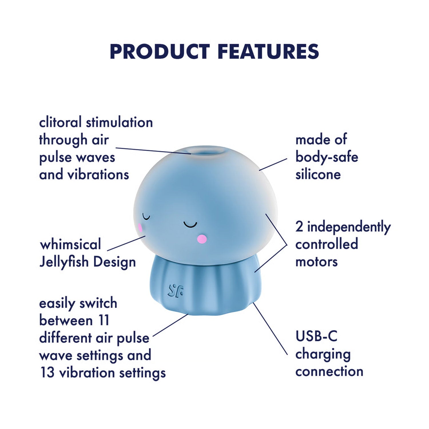 Satisfyer - Jelly-cious - Luchtpulsvibrator - Blauw