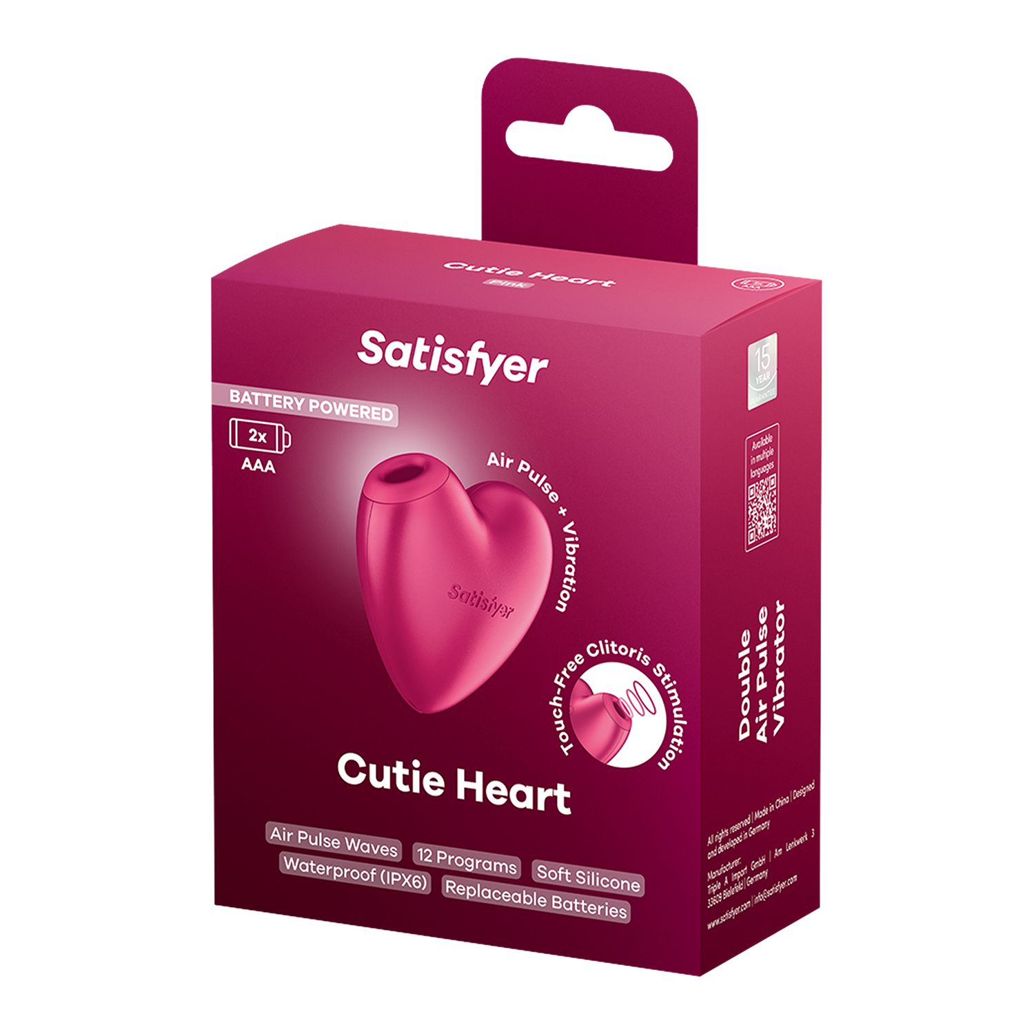 Satisfyer - Battery Series - Cutie Heart - Air Pulse Vibrator - Roze