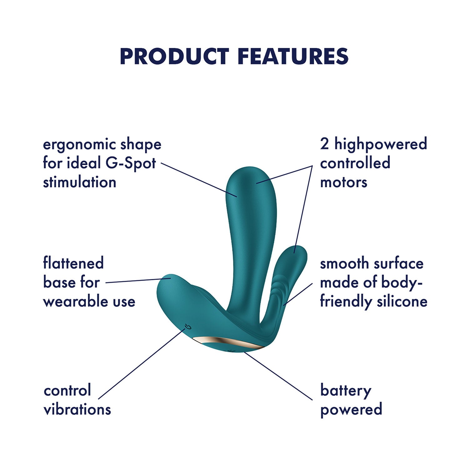 Satisfyer - Battery Series - Top Secret+ - G-Spot Vibrator - Flessengroen