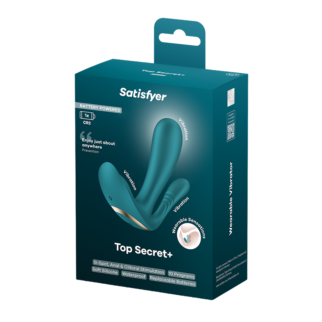 Satisfyer - Battery Series - Top Secret+ - G-Spot Vibrator - Flessengroen