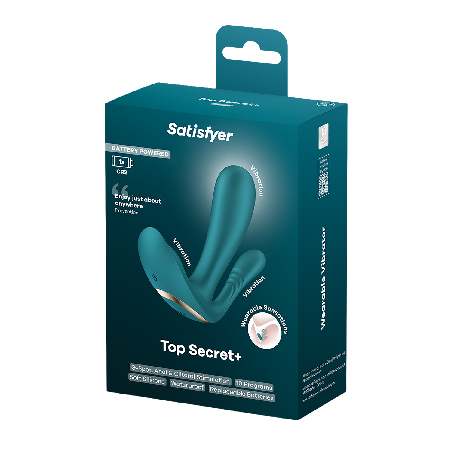Satisfyer - Battery Series - Top Secret+ - G-Spot Vibrator - Flessengroen
