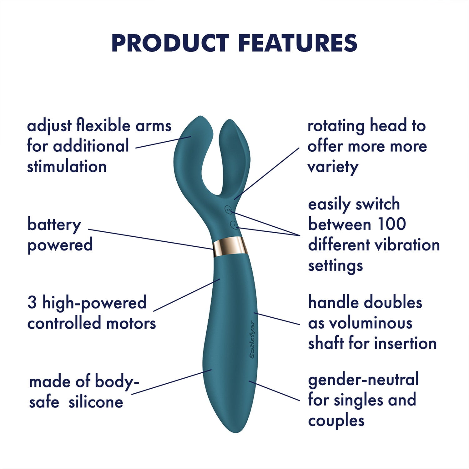Satisfyer - Battery Series - Endless Fun - Vibrator voor koppels - Flessengroen