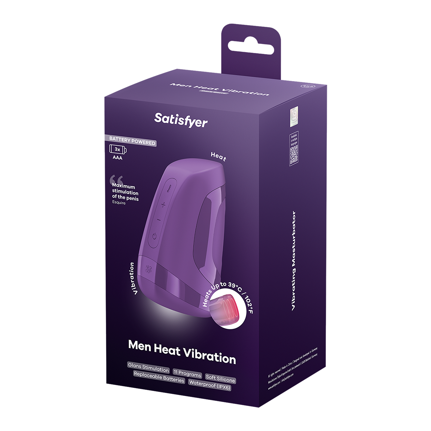 Satisfyer - Battery Series - Men Heat - Masturbator - Paars