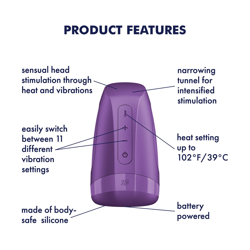 Satisfyer - Battery Series - Men Heat - Masturbator - Paars