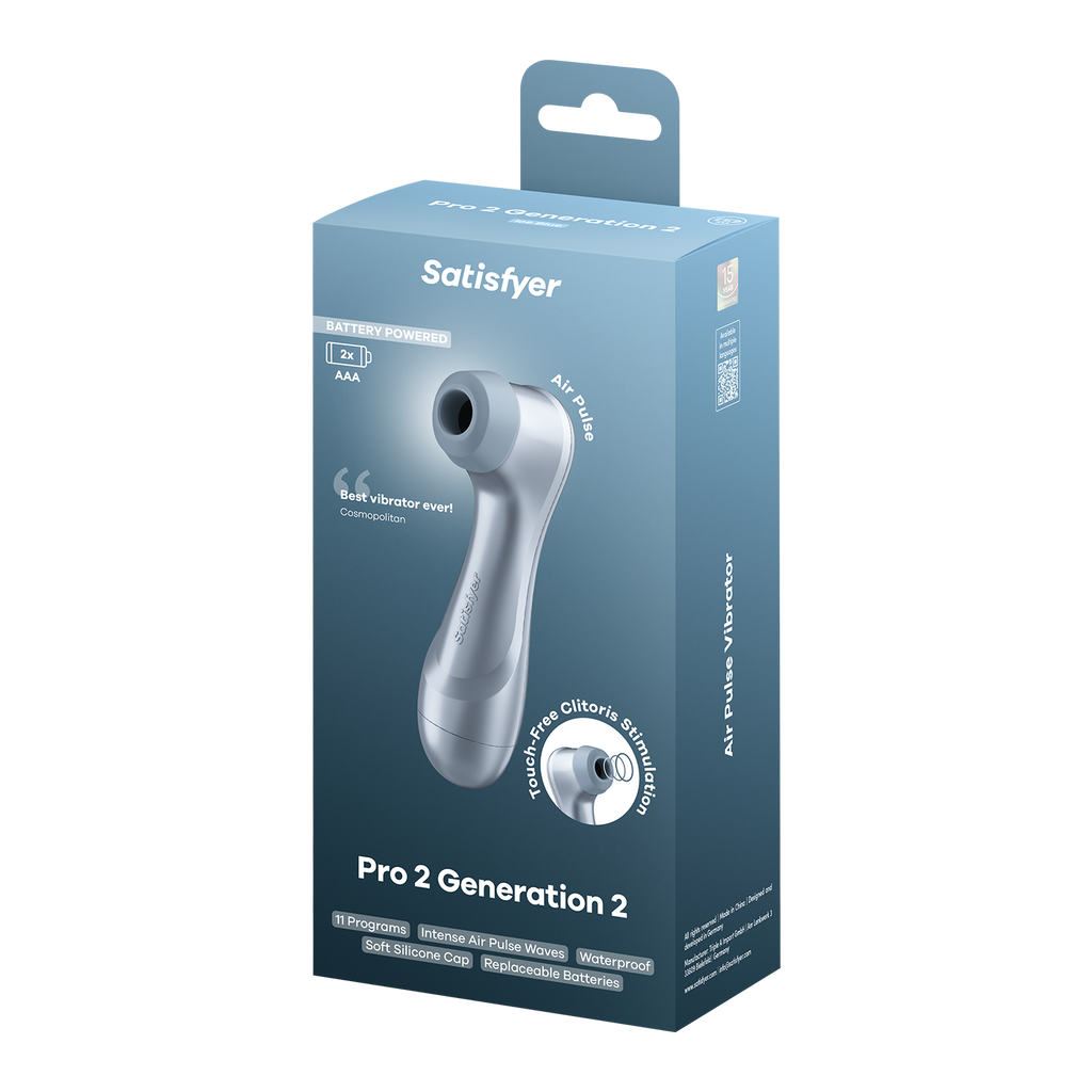 Satisfyer - Battery Series - Pro 2 Generation 2 - Air Pulse Vibrator - Ice Blue